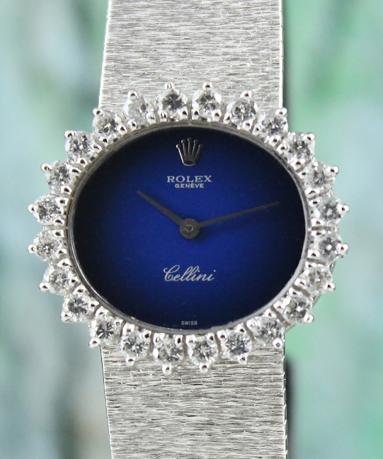 (image for) A ROLEX 18K WHITE GOLD MANUAL WINDING WATCH